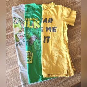 Marvel Super Mario Cotton On Kids Bundle of Boys Small / Size 7 Graphic Tees